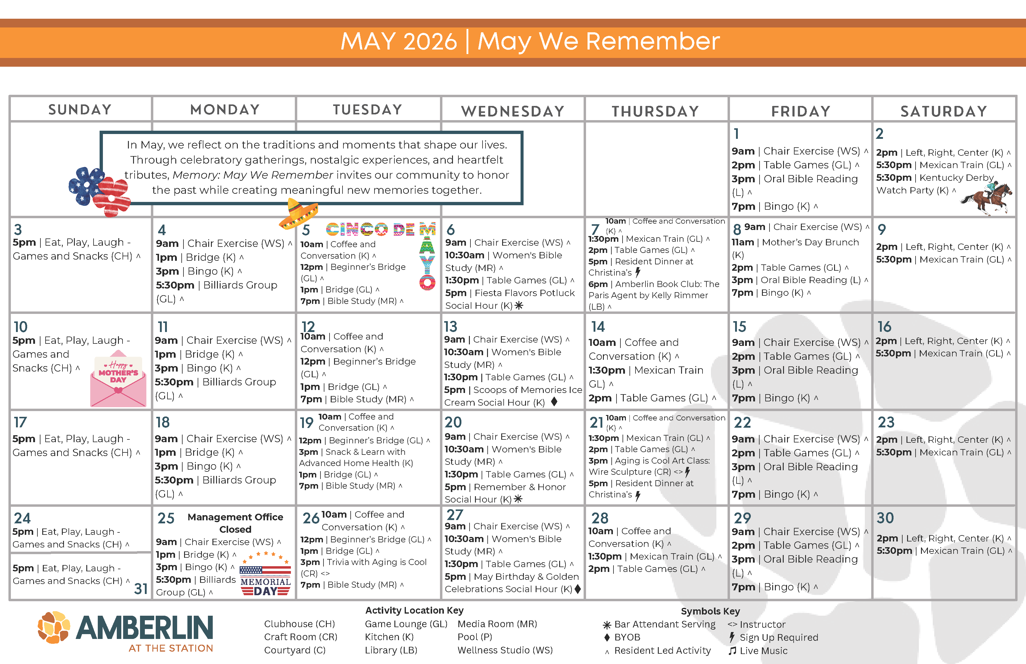 Resident Calendar Resident Calendar